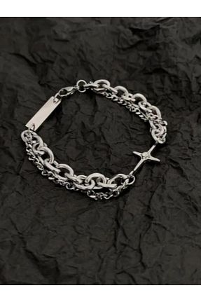 دستبند جواهر طوسی زنانه فلزی MK AKSESUAR - کد 892879329