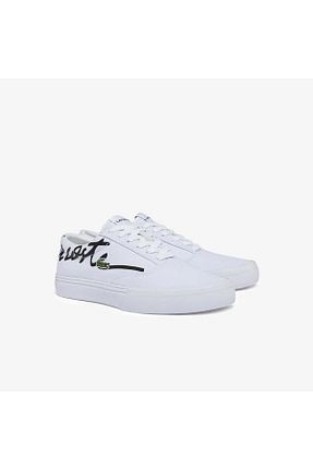 کفش اسنیکر سفید زنانه بند دار Lacoste - کد 892890436