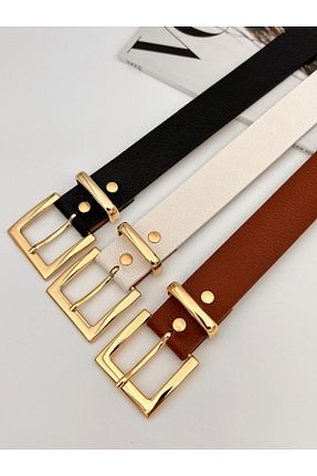 کمربند مشکی زنانه چرم مصنوعی Descoin - کد 892901420
