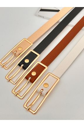 کمربند مشکی زنانه چرم مصنوعی Descoin - کد 892906266