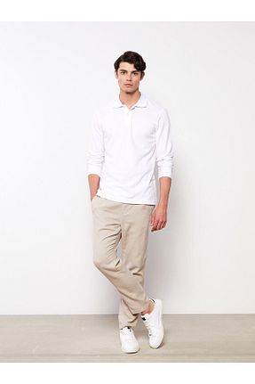 پولوشرت سفید مردانه %100 پنبه LC Waikiki - کد 355329037