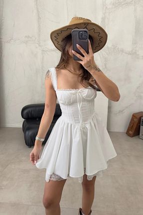 لباس سفید زنانه بافتنی MEECY - کد 892925423