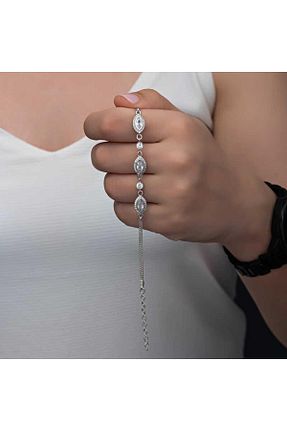 دستبند نقره رنگی زنانه 925 عیار BYARS BİLİSİM - کد 896563192