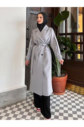ترنچکت حجاب طوسی TANISA - کد 893009114