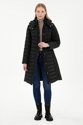 پالتو پشمی مشکی زنانه گشاد U.S. Polo Assn. - کد 847441124