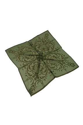 روسری سبز کرپ mim eşarp - کد 893016052