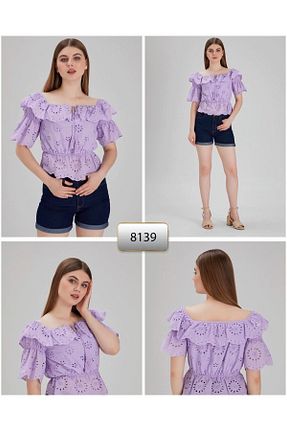 بلوز بنفش زنانه ساده Opera - کد 893021887