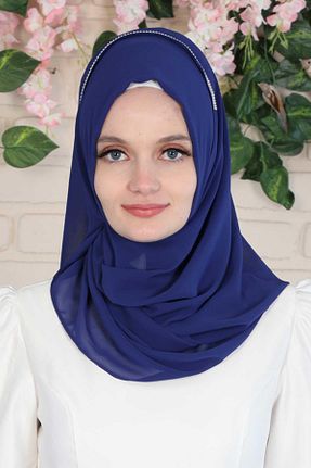شال سرمه ای زنانه پلی استر Ayşe Tasarım - کد 62623561
