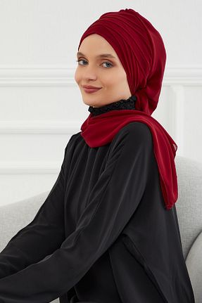 شال زرشکی زنانه شیفون Aisha