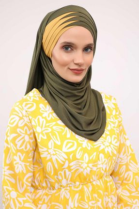 شال خاکی زنانه ویسکون Aisha