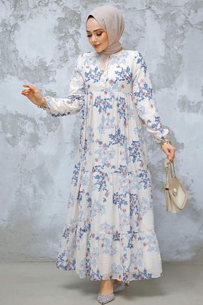 لباس حجاب آبی زنانه رگولار Neva Style - کد 893047539