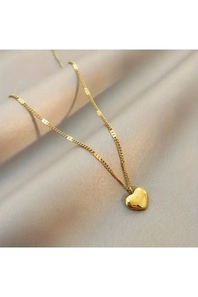گردنبند استیل ( فولاد ) طلائی زنانه استیل ضد زنگ FM - کد 893050453