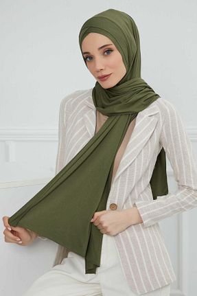 شال خاکی زنانه پنبه ای Aisha