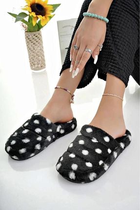 دمپائی خانگی مشکی زنانه مخملی Mısra - کد 894760097