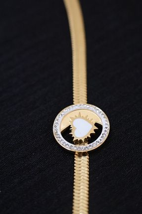 دستبند استیل (فولاد) زرد زنانه استیل (فولاد) BLENDENDE - کد 893075031