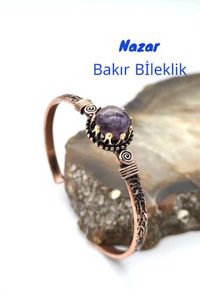 دستبند جواهر متالیک زنانه سنگ طبیعی NBS Beautiful Naturel Stones - کد 893524372