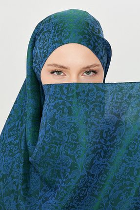 شال آبی زنانه ویسکون Scarf - کد 893122088