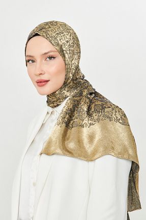 شال زرد زنانه ویسکون Scarf - کد 893122066