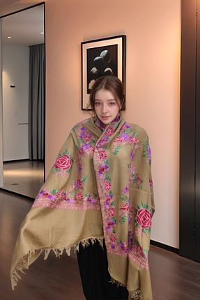 شال بژ زنانه onliecraft - کد 893128265