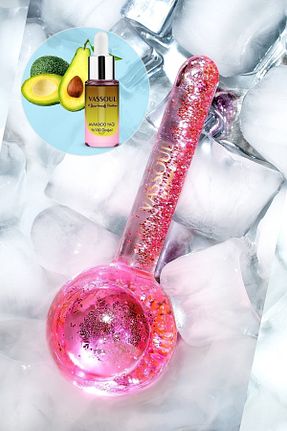ابزار ماساژ صورت صورتی Ice Roller Vassoul - کد 175883485
