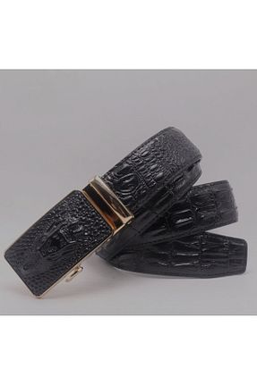 کمربند مشکی مردانه چرم خالص ARDSU - کد 893185017