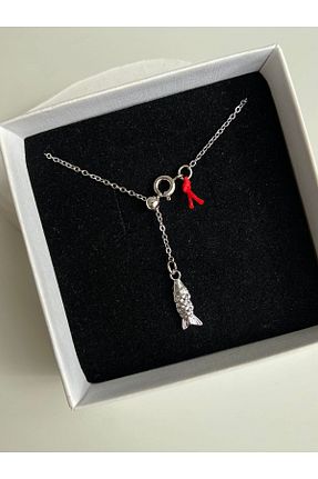 گردنبند جواهر طوسی زنانه استیل ضد زنگ Arsaley Collection - کد 894778682
