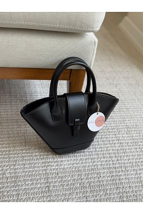 کیف دوشی مشکی زنانه چرم مصنوعی BAGLOVİS - کد 893186799
