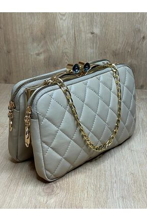 کیف دوشی بژ زنانه چرم مصنوعی Madamminik - کد 893217591