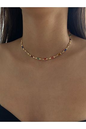 گردنبند استیل ( فولاد ) طلائی استیل (فولاد) H&B Design - کد 893248381