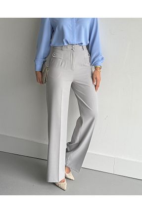 شلوار طوسی زنانه بافتنی VUNTAL - کد 889940369