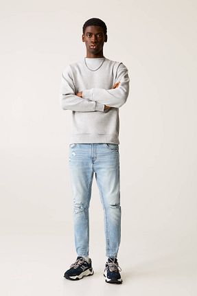 شلوار جین آبی مردانه پاچه تنگ Pull & Bear - کد 893284194