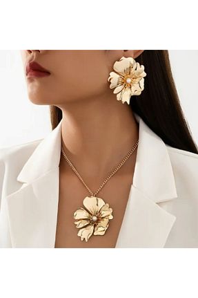 ست استیل طلائی زنانه روکش طلا SE Jewellery - کد 893283262