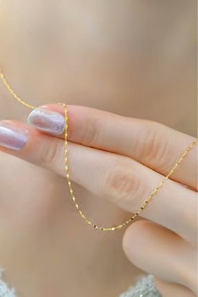 گردنبند طلا زرد زنانه 14 عیار aytekgold - کد 893283008