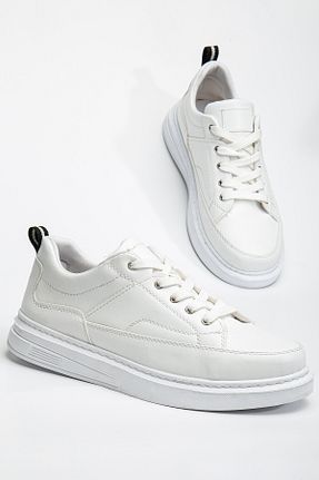 کفش اسنیکر سفید مردانه بند دار BY ERG SHOES - کد 893307434