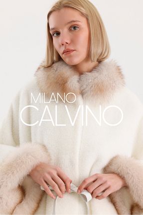 پانچو نباتی زنانه پشمی Milano Calvino - کد 894899539