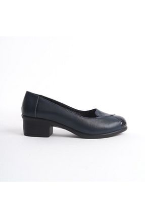 کفش کژوال سرمه ای زنانه چرم خالص Tamdabu Ayakkabı - کد 877379036