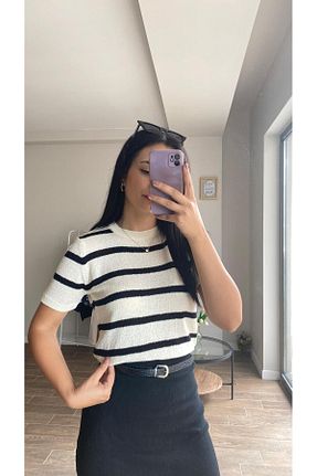 بلوز نباتی زنانه بافت دار DUSOHOME - کد 893324315