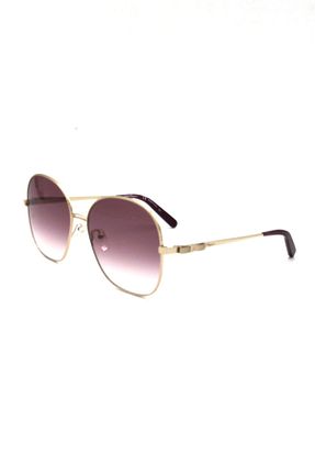 عینک آفتابی طلائی زنانه UV400 Salvatore Ferragamo - کد 223485820