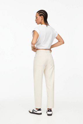 شلوار جین نباتی زنانه رگولار Pull & Bear - کد 893350224