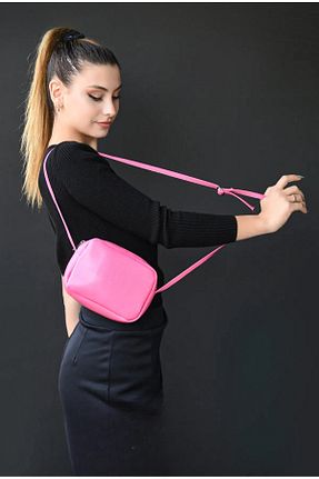کیف دوشی صورتی زنانه چرم مصنوعی COLORSHERE - کد 893349931
