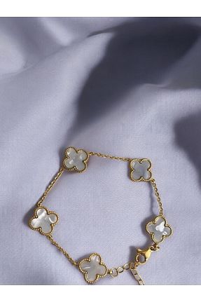 دستبند جواهر زرد زنانه روکش طلا MECora Design - کد 893345850