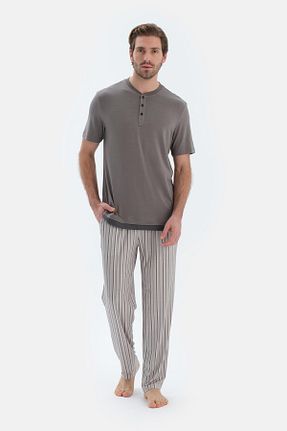 ست لباس راحتی طوسی مردانه ساده Dagi - کد 893398837