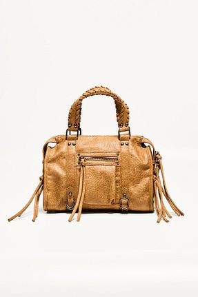 کیف دستی قهوه ای زنانه سایز متوسط Bershka - کد 893398805