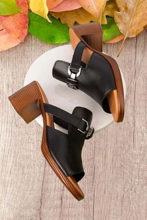 دمپائی مشکی زنانه چرم خالص ARME CITY - کد 893408762
