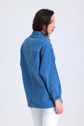 کت آبی زنانه اورسایز MİNORE - کد 893405235