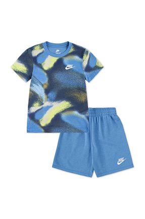 ست بالاتنه و پائین تنه اسپرت آبی بچه گانه Nike - کد 895166235