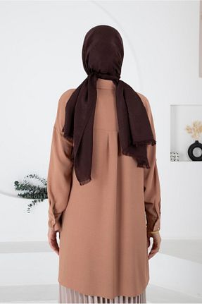 تونیک حجاب قهوه ای رگولار MASSİMO DONNA - کد 895182689