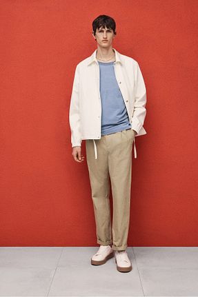 شلوار بژ مردانه رگولار H&M - کد 893472510