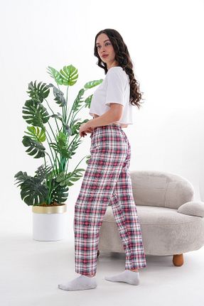 پائین تنه راحتی قرمز زنانه پنبه ای Arvin Pijama - کد 893490852