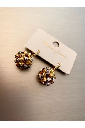 گوشواره جواهر طلائی روکش طلا ISTBIRD ACCESSORIES - کد 893537388